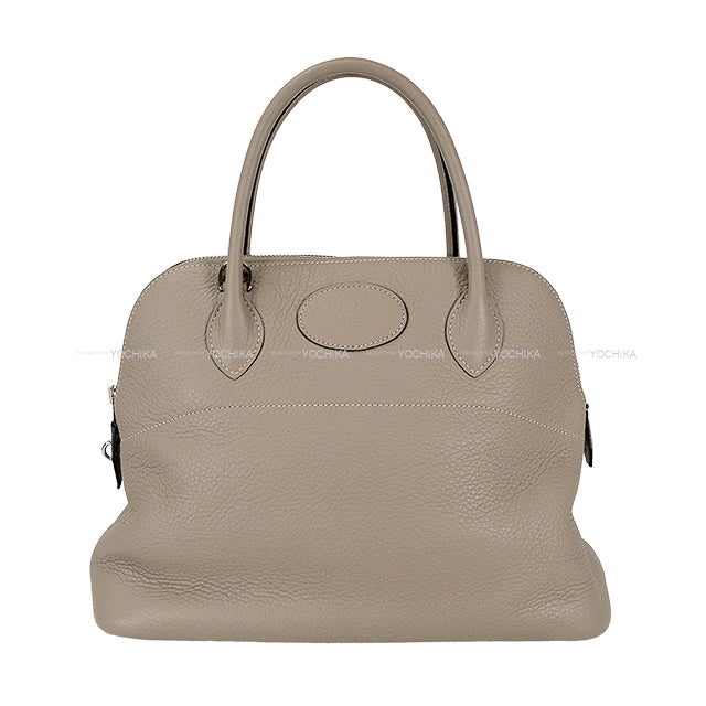[Pre-loved] HERMES Shoulder bag Bolide31 Gris Tourterelle Taurillon Clemence Silver HW Stamp Y[LIKE NEW][Authentic]