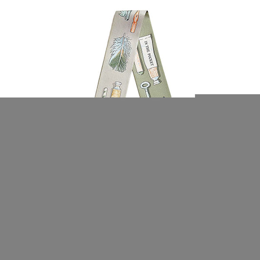 HERMES scarf Twilly in the pocket Gris Perle/Vert Amande/Beige Silk100%[BRAND NEW][Authentic]