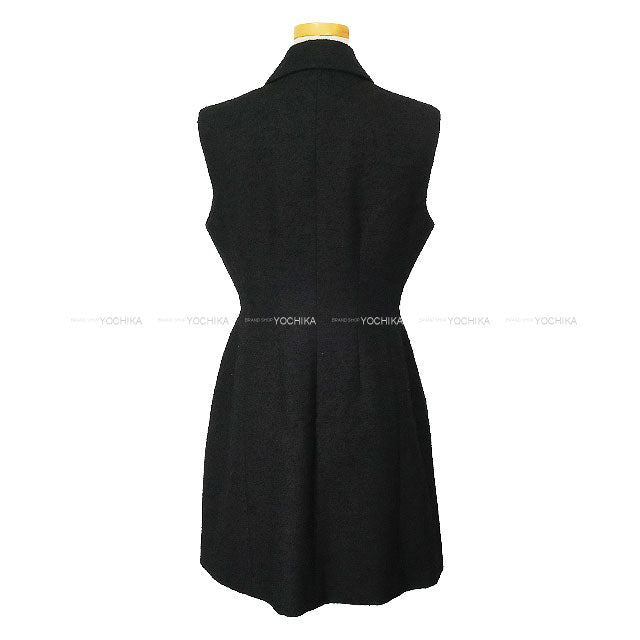 [Pre-loved] Dior Vests Sleeveless Short Blazer Noir (Black) Wool/Cotton #40 421R39A1761[LIKE NEW][Authentic]