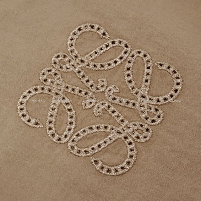 [Pre-loved] LOEWE Long sleeve shirt Paulas-ibiza Anagram Vest＆Pants 3Set Safari Khaki Polyester[LIKE NEW][Authentic]