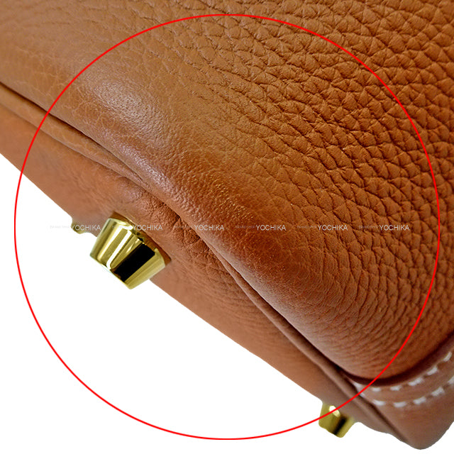[Pre-loved] HERMES Handbag Picotin Lock 18 PM Gold Taurillon Clemence Gold HW Stamp B[LIKE NEW][Authentic]