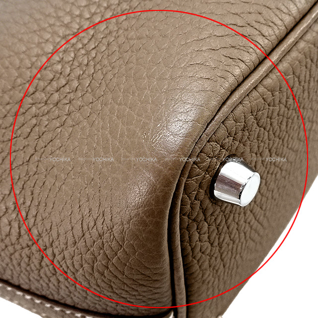 [Pre-loved] HERMES Handbag Picotin Lock 18 PM Etoupe Taurillon Clemence Silver HW Stamp Y[LIKE NEW][Authentic]