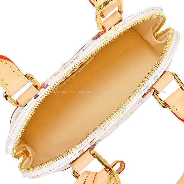 LOUIS VUITTON Shoulder bag Sac Alma BB LV x TM Takashi Murakami Multi-color White Monogram Canvas Gold HW M13078[EXCELLENT][Authentic]