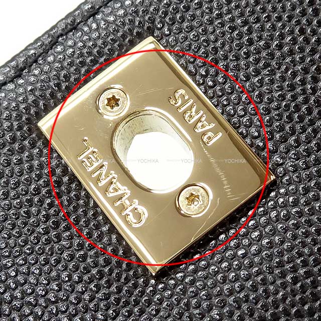 [Pre-loved] CHANEL Shoulder bag Matelasse CoCo Handle XXS 2Way Chain Black/Bordeaux Graind Calf(Caviarskin) Champagne Gold HW AS2215[LIKE NEW][Authentic]