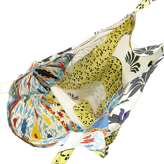 HERMES tote bag Petit H Leopard Multi Color Silk100%[EXCELLENT][Authentic]
