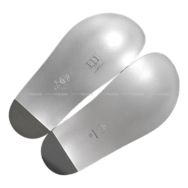 CHANEL sandals Sports COCO Mark Double Silver Leather #36 Silver HW G31848[EXCELLENT][Authentic]