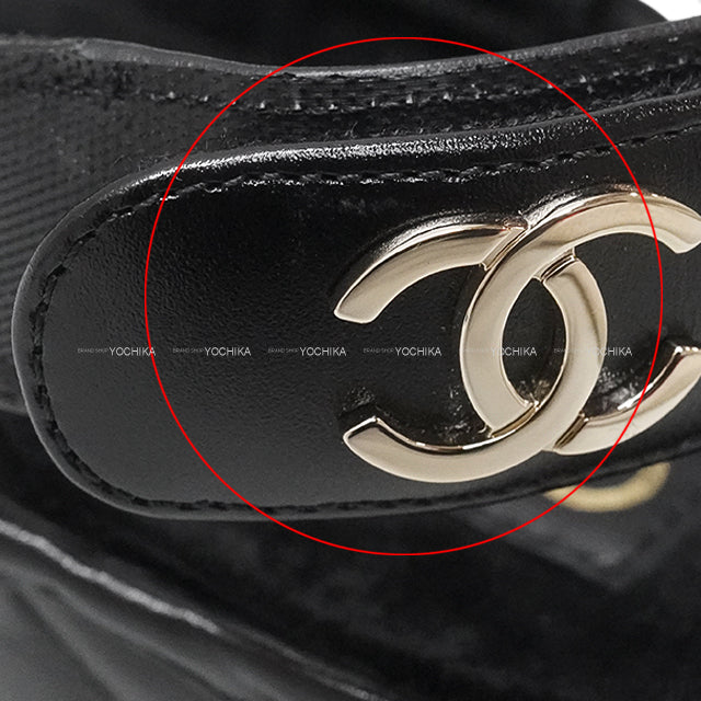 [Pre-loved] CHANEL sandals Sports COCO Mark Matelasse Noir (Black) Suede/Lambskin #36c Champagne Gold HW G37456[LIKE NEW][Authentic]