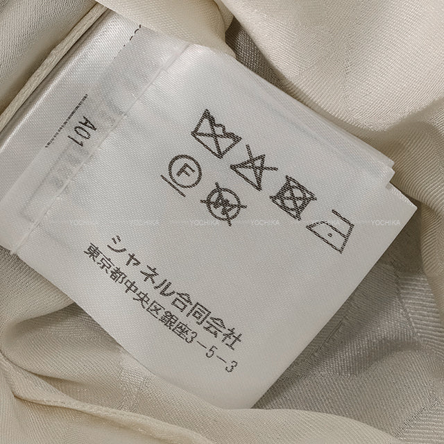 [Pre-loved] CHANEL One‐piece dress Ladies Sleeveless Flower Lace COCO Buttons Floral Pattern Blue/Blanc (White) Wool/Cotton/polyamide #38 P63041[LIKE NEW][Authentic]