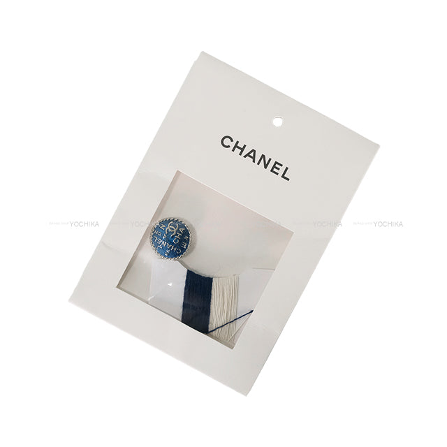 [Pre-loved] CHANEL One‐piece dress Ladies Sleeveless Flower Lace COCO Buttons Floral Pattern Blue/Blanc (White) Wool/Cotton/polyamide #38 P63041[LIKE NEW][Authentic]