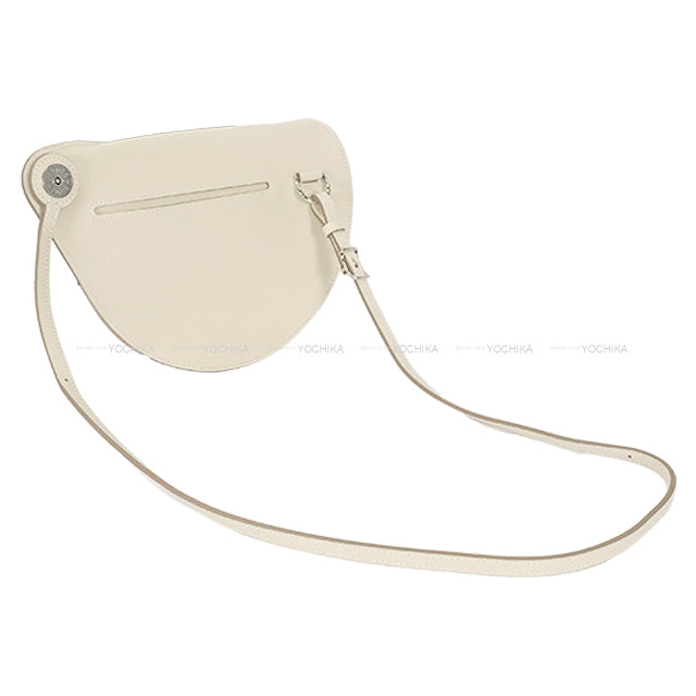 HERMES Shoulder bag Petite Course Craie Veau Epsom Silver HW Stamp B[EXCELLENT][Authentic]