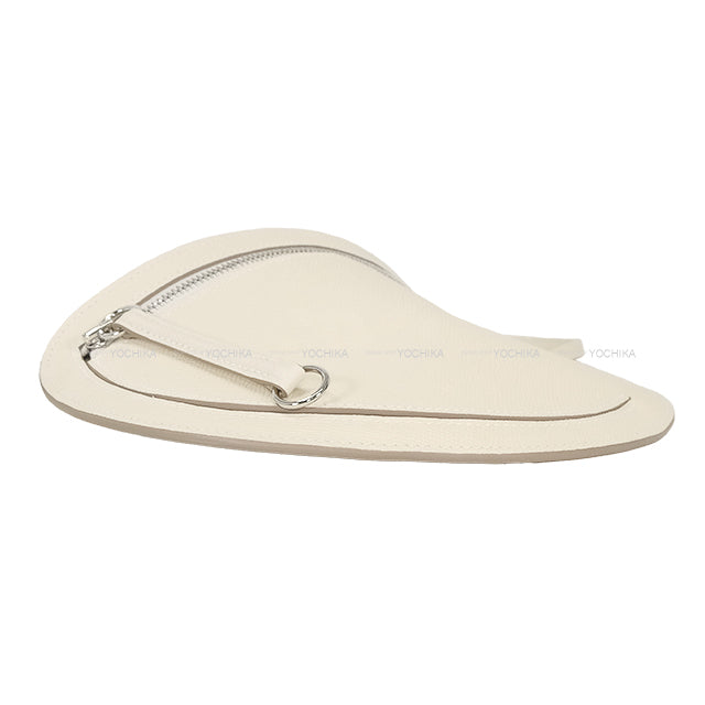 HERMES Shoulder bag Petite Course Craie Veau Epsom Silver HW Stamp B[EXCELLENT][Authentic]