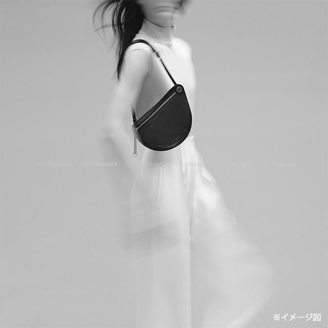 HERMES Shoulder bag Petite Course Craie Veau Epsom Silver HW Stamp B[EXCELLENT][Authentic]