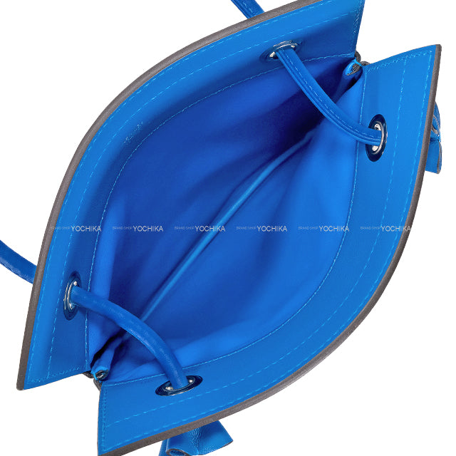 HERMES Shoulder bag Sac Aline Mini Verso Mykonos/Bleu Zanzibar Veau Cheri/Veau Swift Silver HW Stamp U[EXCELLENT][Authentic]