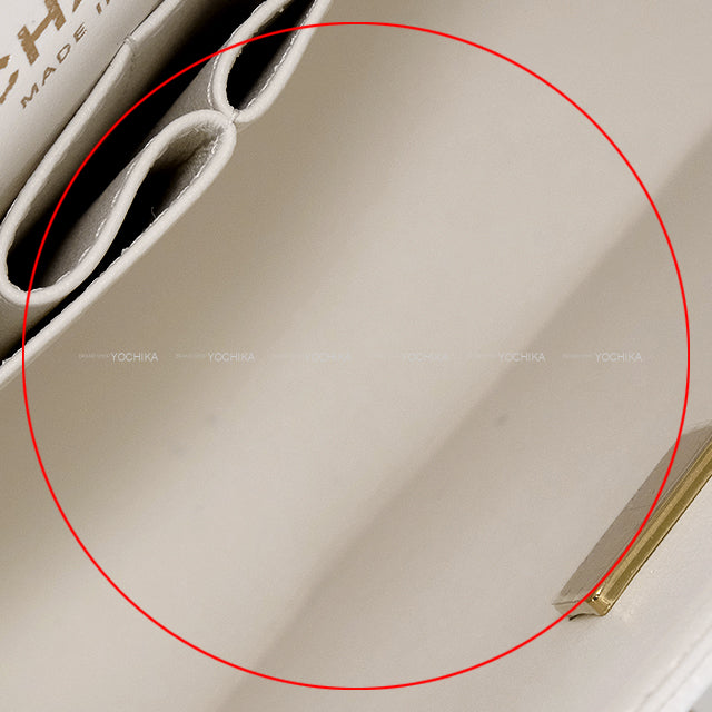 [Pre-loved] CHANEL Shoulder bag Matelasse COCO Mark W Flap Chain Blanc (White) Graind Calf(Caviarskin) Champagne Gold HW A01112[LIKE NEW][Authentic]