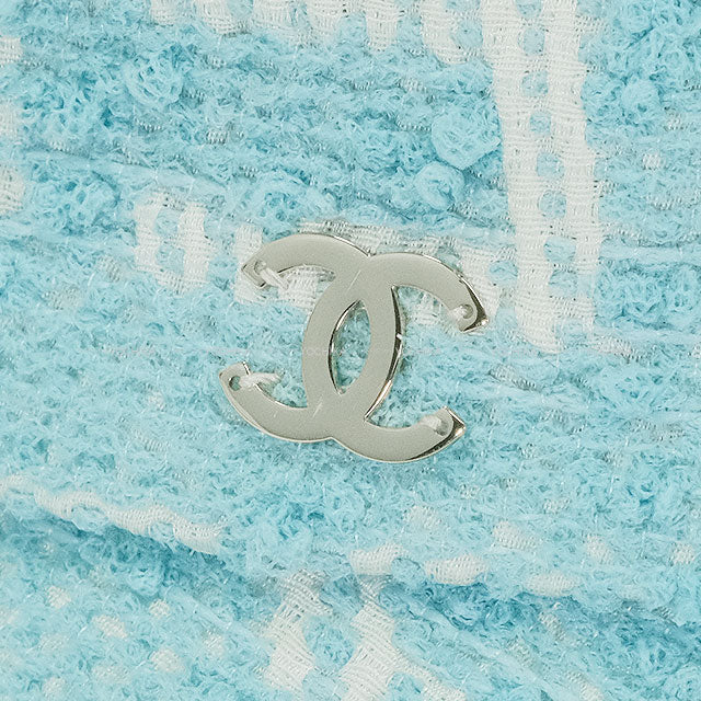 CHANEL hat Bucket Hat COCO Mark Logo Tweed Turquoise Champagne Gold HW AA9768[BRAND NEW][Authentic]
