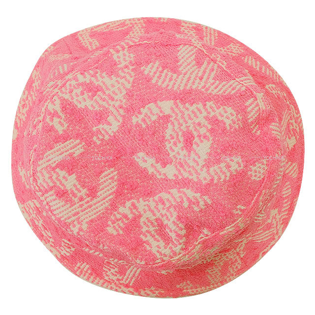 CHANEL hat Bucket Hat COCO Mark Logo Tweed #M Pink Tweed Champagne Gold HW AA9768[BRAND NEW][Authentic]