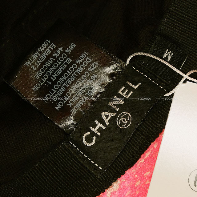 CHANEL hat Bucket Hat COCO Mark Logo Tweed #M Pink Tweed Champagne Gold HW AA9768[BRAND NEW][Authentic]