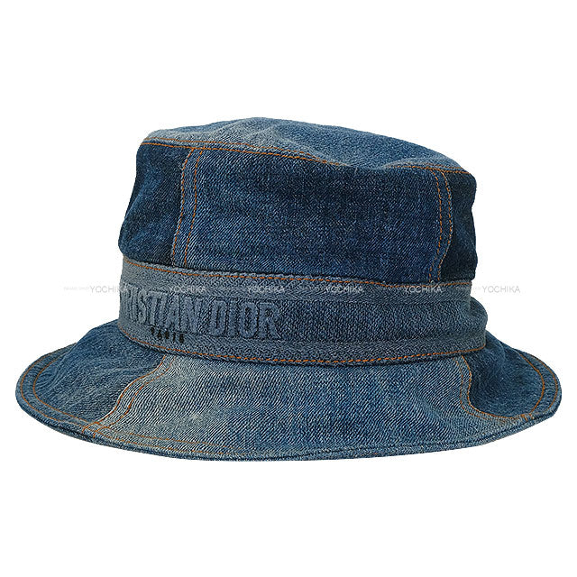 Dior hat Bucket Denim Logo Patchwork ＃59 Blue Denim 11DPD923A130[EXCELLENT][Authentic]