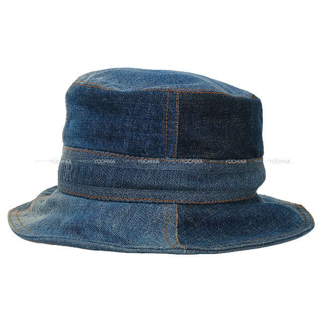 Dior hat Bucket Denim Logo Patchwork ＃59 Blue Denim 11DPD923A130[EXCELLENT][Authentic]