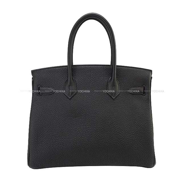 HERMES Handbag Birkin30 Noir (Black) Veau Togo Gold HW Stamp U[EXCELLENT][Authentic]