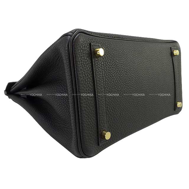 HERMES Handbag Birkin30 Noir (Black) Veau Togo Gold HW Stamp U[EXCELLENT][Authentic]