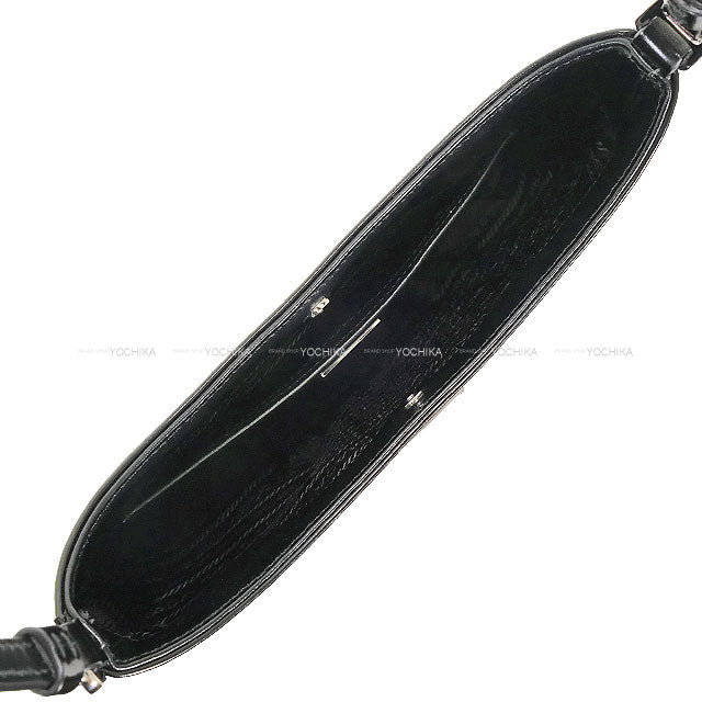 [Pre-loved] PRADA Shoulder bag Cleo Noir (Black) brushed calfskin Silver HW 1BC499[LIKE NEW][Authentic]