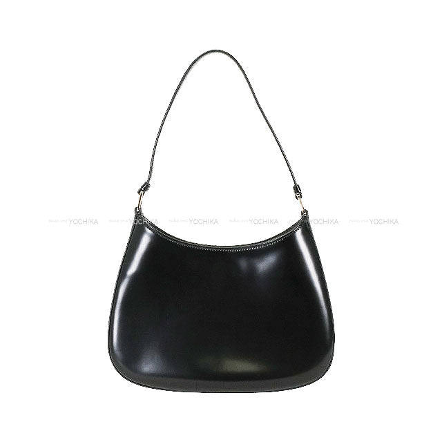 [Pre-loved] PRADA Shoulder bag Cleo Noir (Black) brushed calfskin Silver HW 1BC499[LIKE NEW][Authentic]