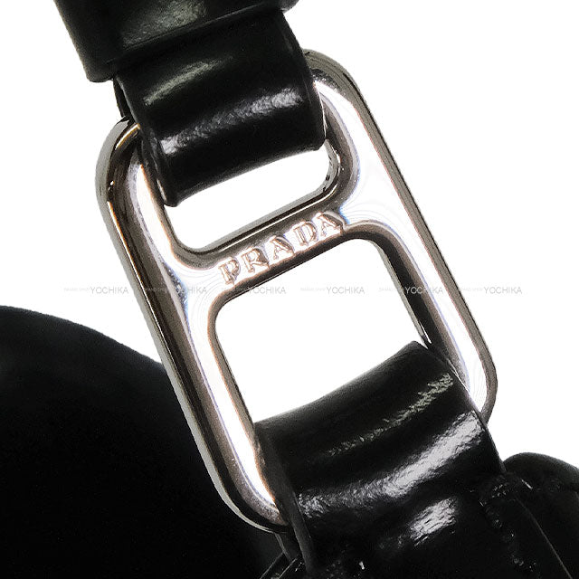 [Pre-loved] PRADA Shoulder bag Cleo Noir (Black) brushed calfskin Silver HW 1BC499[LIKE NEW][Authentic]