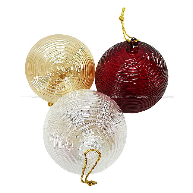 2024 Holiday LOUIS VUITTON bagcharm VIP Client Exclusive Novelty Ornament Set of 3 Gold/Red/Not Specified plastic[EXCELLENT][Authentic]