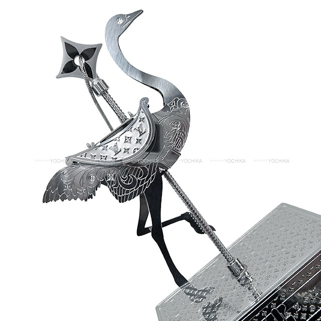 2024 Holiday LOUIS VUITTON Interior VIP Novelty Animal Monogram Trunk Ornament Set of 3 Gold/Silver Metal[EXCELLENT][Authentic]