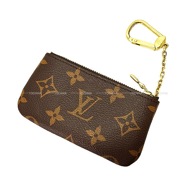 LOUIS VUITTON keyring(key holder) Coin Pochette Cle Coin purse Brown Monogram Canvas Gold HW M62650[EXCELLENT][Authentic]