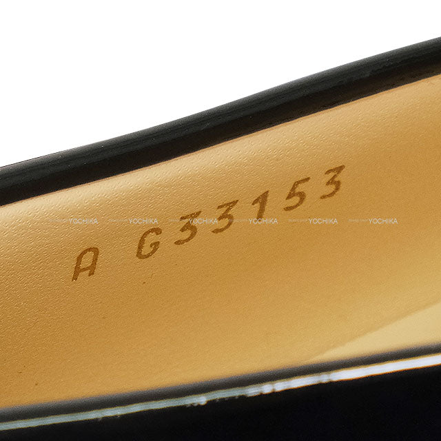 [Pre-loved] CHANEL loafers Moccasin Coco mark Noir (Black) Patent Enamel Leather #37 G33153[LIKE NEW][Authentic]