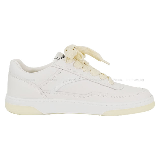 CHANEL sneakers Low cut Coco mark Leather Blanc (White) Calfskin #35 G39978[BRAND NEW][Authentic]