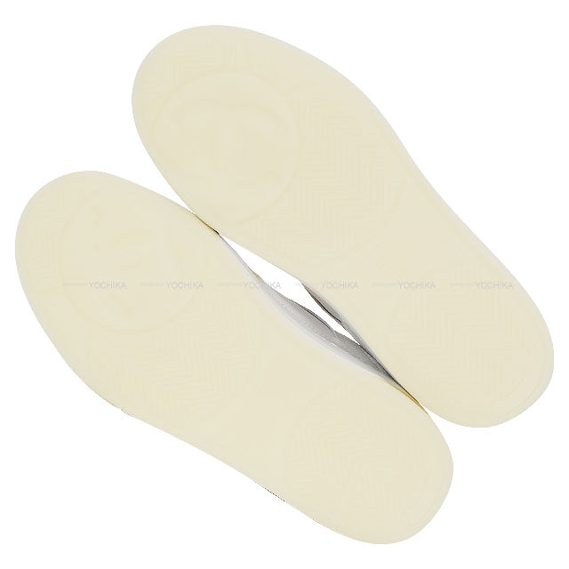 CHANEL sneakers Low cut Coco mark Leather Blanc (White) Calfskin #35 G39978[BRAND NEW][Authentic]