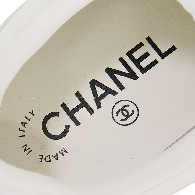 CHANEL sneakers Low cut Coco mark Leather Blanc (White) Calfskin #35 G39978[BRAND NEW][Authentic]