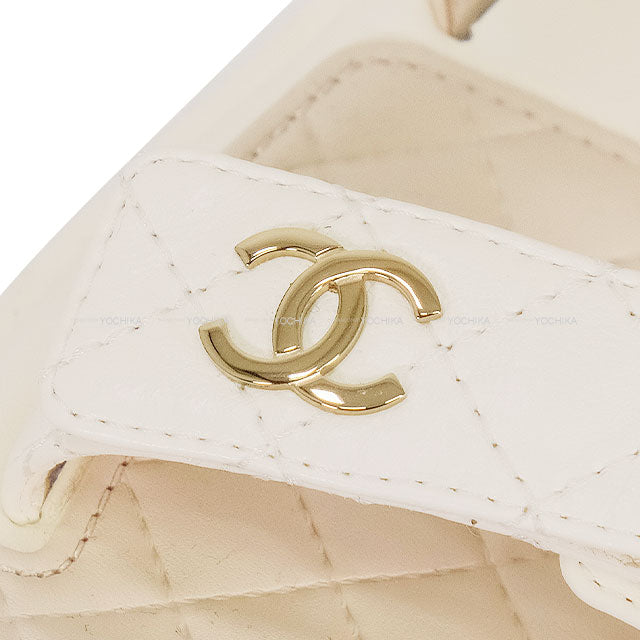 CHANEL sandals Sports Coco mark Matelasse Beige/Ivory/Blanc (White) Lambskin #35 Gold HW G38880[EXCELLENT][Authentic]