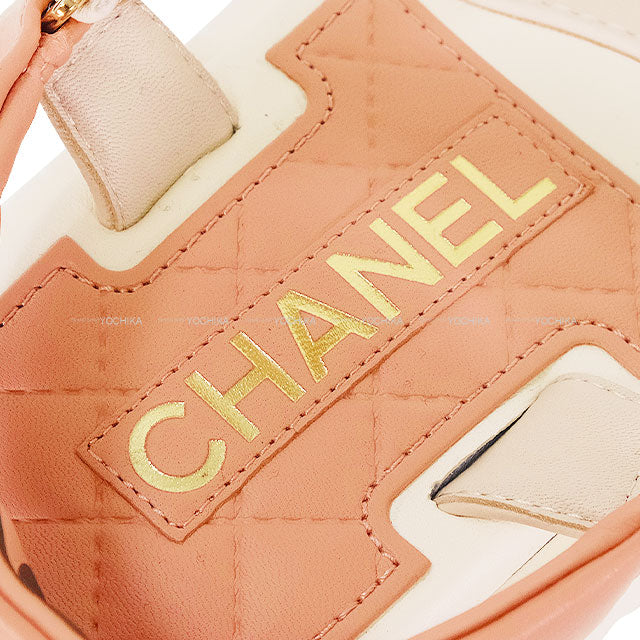 CHANEL sandals Sports Coco mark Matelasse Beige /Ivory/Blanc (White) Lambskin #35 Gold HW G38880[EXCELLENT][Authentic]