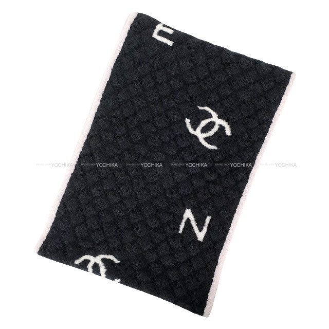 2024AW CHANEL muffler Reversible Coco mark Matelasse Bicolor Noir (Black)/Blanc (White) Cashmere/Wool/Silk AAA329[EXCELLENT][Authentic]