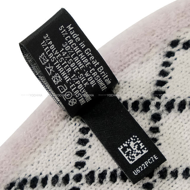 2024AW CHANEL muffler Reversible Coco mark Matelasse Bicolor Noir (Black)/Blanc (White) Cashmere/Wool/Silk AAA329[EXCELLENT][Authentic]