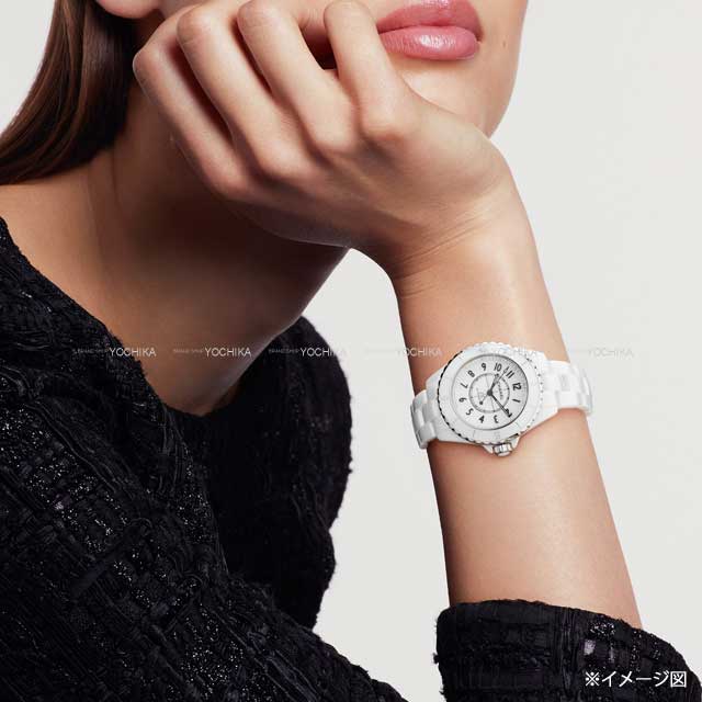 [Pre-loved] CHANEL Watches J12 Caliber 12.2 Blanc (White) Ceramic Silver HW H5699[LIKE NEW][Authentic]