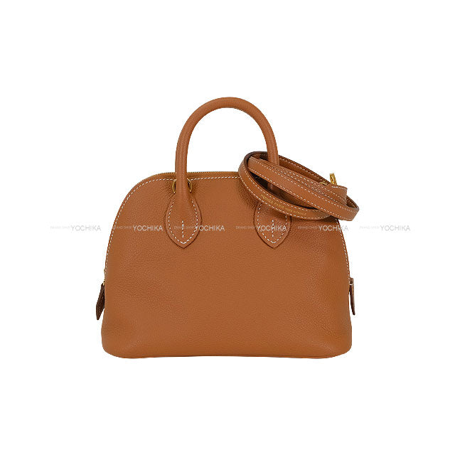 HERMES Shoulder bag Bolide 1923 20 mini Gold Evercolor Gold HW Stamp W[EXCELLENT][Authentic]