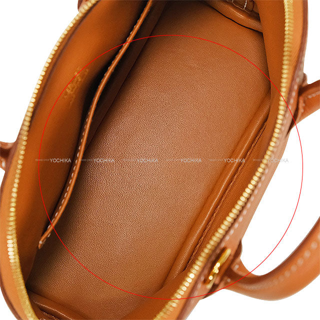 HERMES Shoulder bag Bolide 1923 20 mini Gold Evercolor Gold HW Stamp W[EXCELLENT][Authentic]