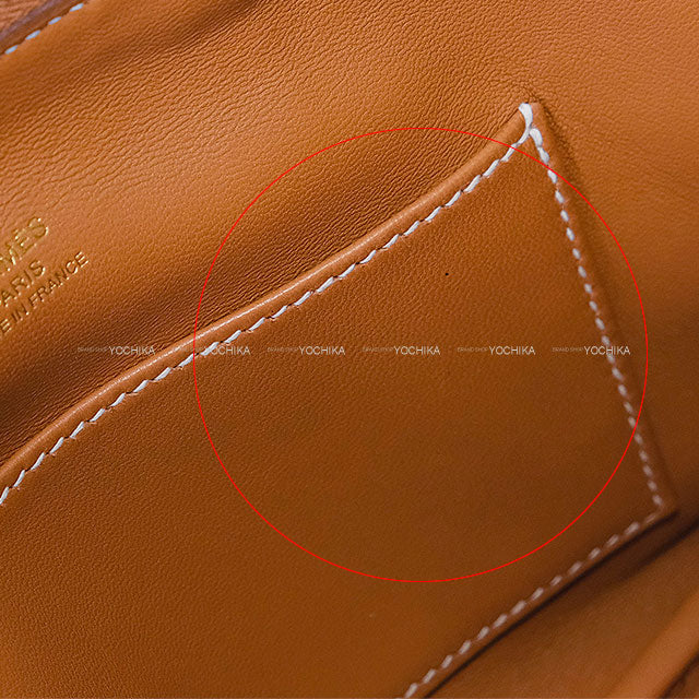 HERMES Shoulder bag Bolide 1923 20 mini Gold Evercolor Gold HW Stamp W[EXCELLENT][Authentic]