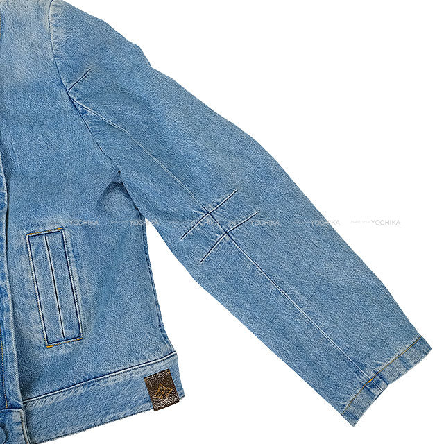 2024SS LOUIS VUITTON Denim jacket Women's Double Breasted Blue Cotton #42 1AFPBP[EXCELLENT][Authentic]