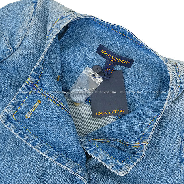 2024SS LOUIS VUITTON Denim jacket Women's Double Breasted Blue Cotton #42 1AFPBP[EXCELLENT][Authentic]