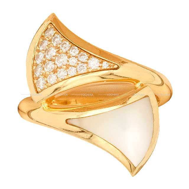[Pre-loved] BVLGARI ring Diva’s Dream Pink Gold K18PG/Diamond/Mother of Pearl #51 350722[LIKE NEW][Authentic]