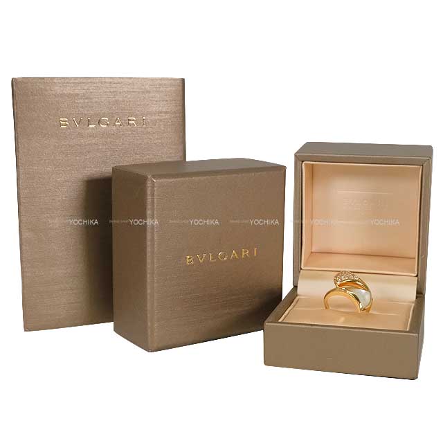 [Pre-loved] BVLGARI ring Diva’s Dream Pink Gold K18PG/Diamond/Mother of Pearl #51 350722[LIKE NEW][Authentic]