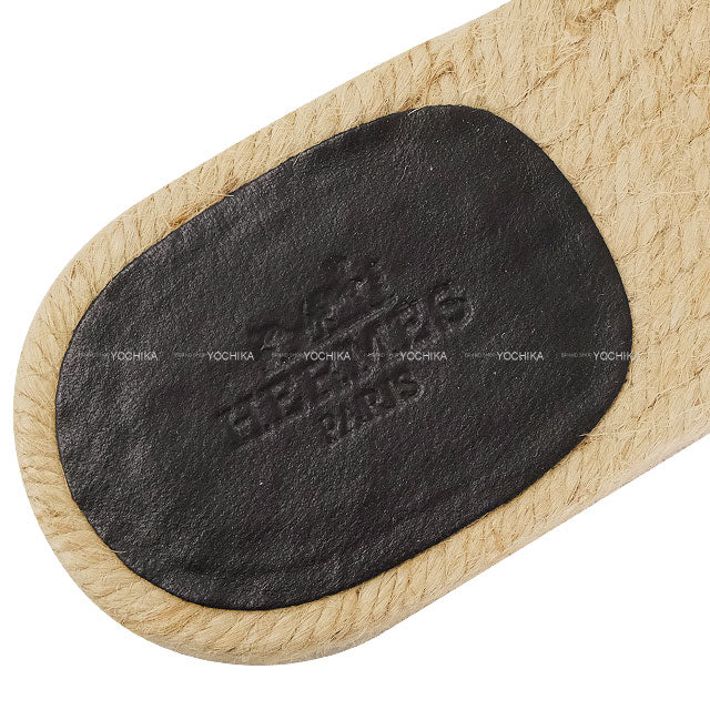 [Pre-loved] HERMES sandals Espadrille Famosa Chaine d’Ancre (Old) Dore (Metallic Gold) Nappa Leather #35[LIKE NEW][Authentic]