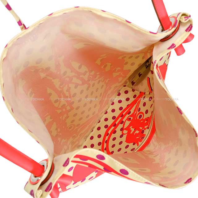 HERMES Shoulder bag Silky city 33 PM Brides de Gala Phantom Jaune Milton/Orange Field Silk/Veau Swift Stamp K[EXCELLENT][Authentic]