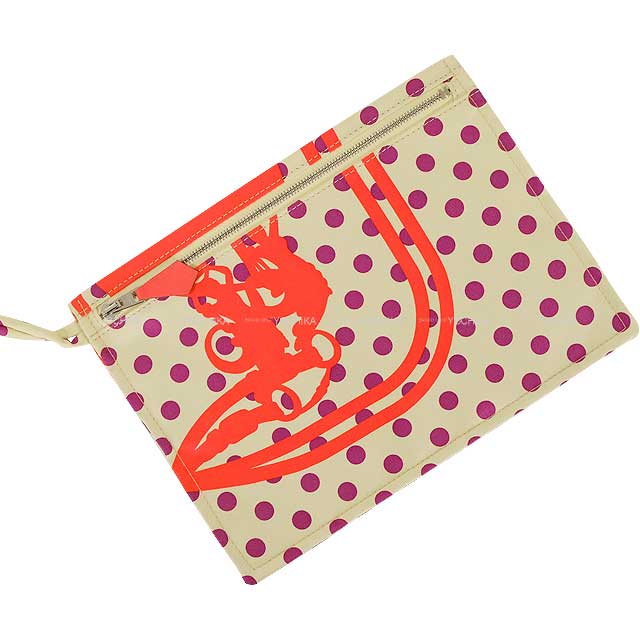 HERMES Shoulder bag Silky city 33 PM Brides de Gala Phantom Jaune Milton/Orange Field Silk/Veau Swift Stamp K[EXCELLENT][Authentic]